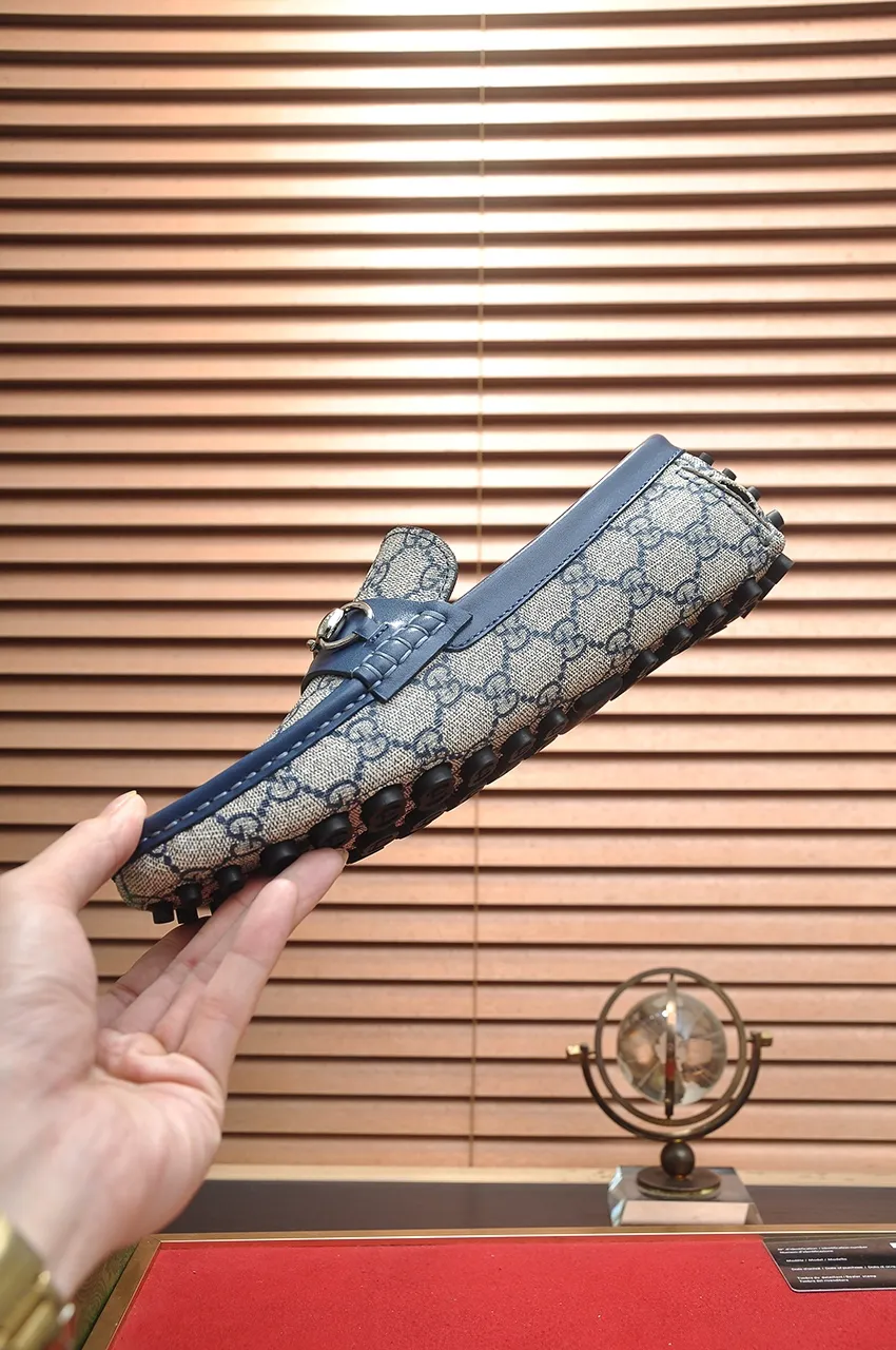 Men's Men's Shoes💰420💶【GUCCI】 (High-end Niuli) New 🍀Gucci*——Gucci Doudou Shoes! Made of imported original cowhide, the inner top layer is comfortable cowhide lining! Original wear-resistant rubber outsole! High quality products! Code number 38-44!